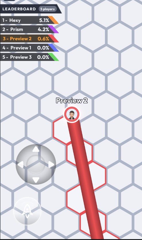 A trail ribbon drawn as one constant-width mesh, rebuilt locally from the owner's synced head position