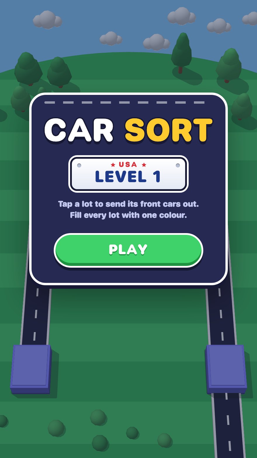 Car Sort, the opening frame