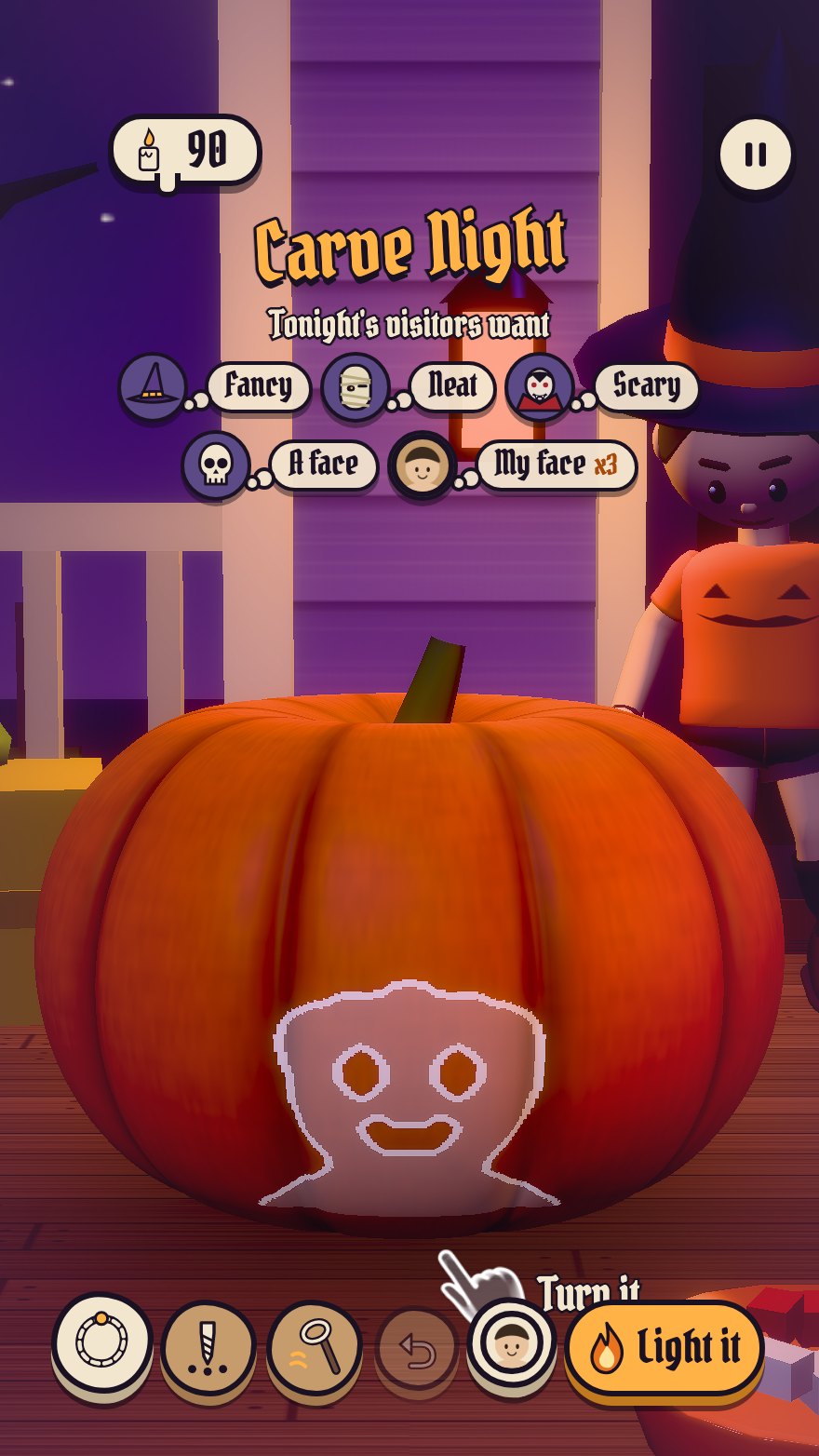 Carve Night, the opening frame