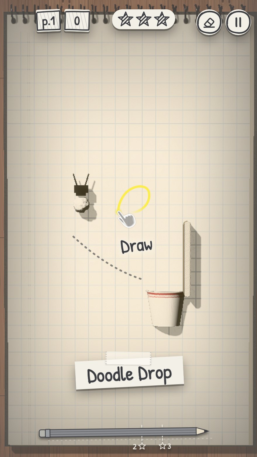 Doodle Drop, the opening frame
