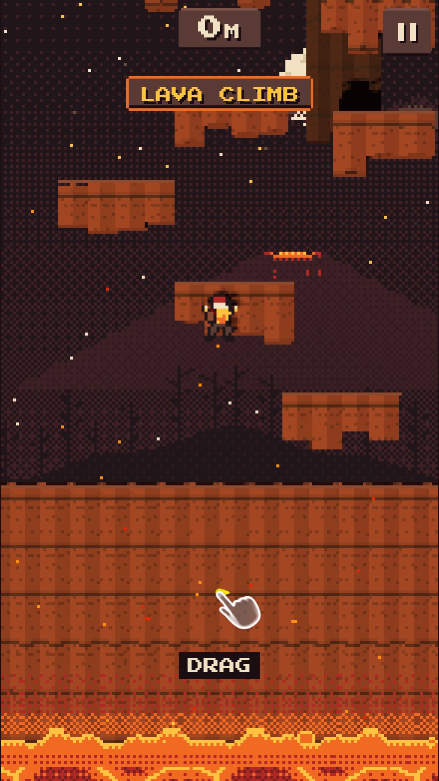 Lava Climb, the opening frame